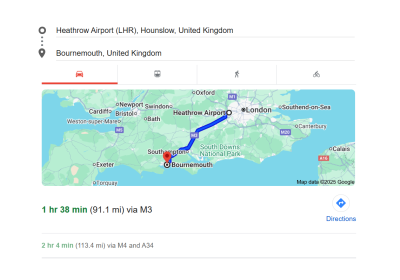 london heathrow to bournemouth